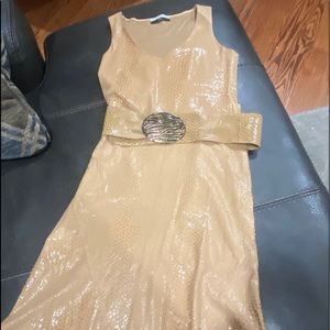 Hot 3 piece outfit skirt,tank and belt small size